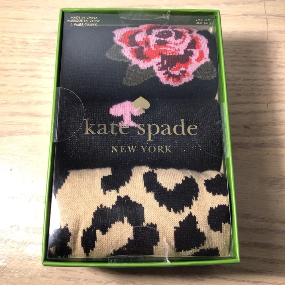 Kate Spade Crew Socks In Gift Box - Picture 6 of 7